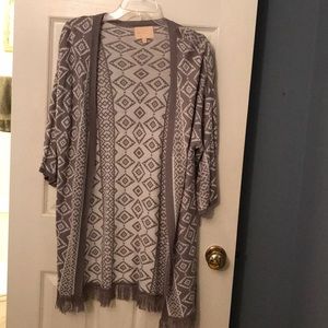 Aztec print cape